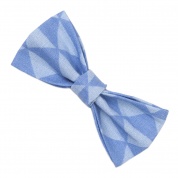 Blue Triangle Bow Tie